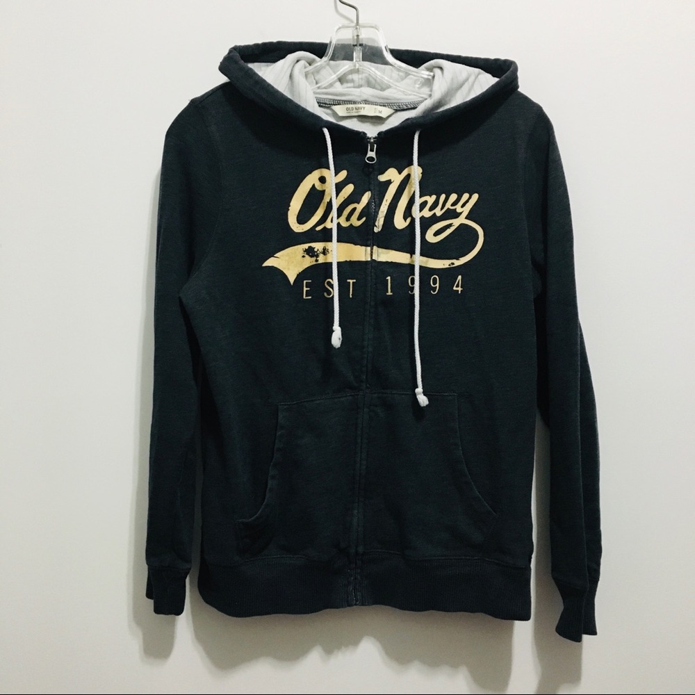 🌸Old Navy Women’s Dark Gray Zip Up Hoodie
